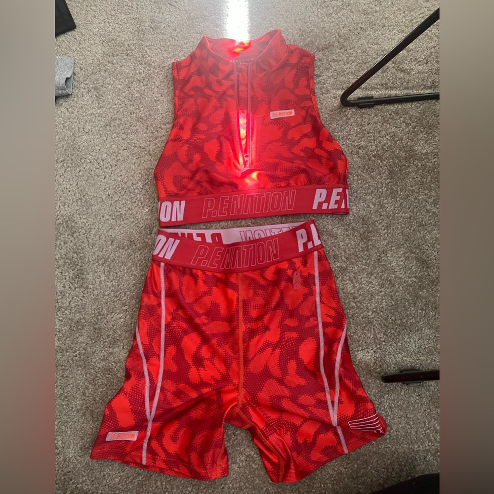 P.E Nation Red Workout Set